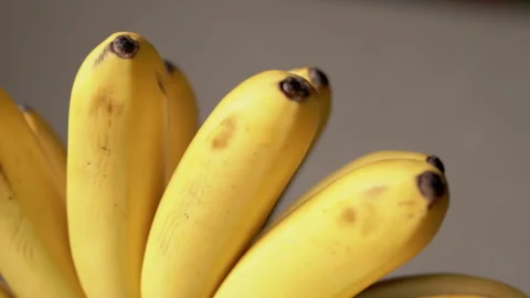 Yellow banana close-up Stock Footage 293177017