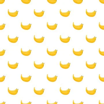 Yellow banana seamless pattern creating a healthy background Illustrazione stock