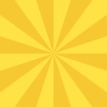 Yellow banner with Sun rays, lines background, light Illustrazione stock