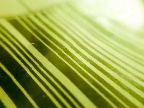Yellow bar code close up macro shot. 写真素材