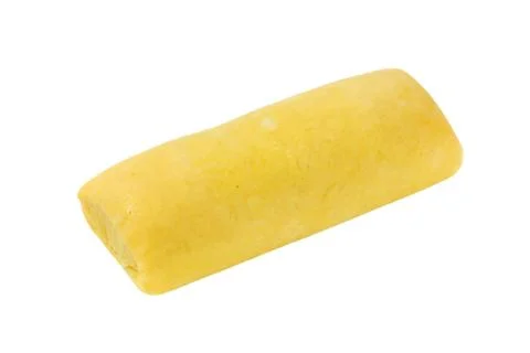 Yellow bar of soap on white background Stock Photos