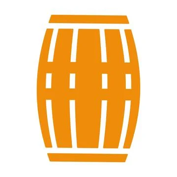 Yellow Barrel Icon Stock Illustration
