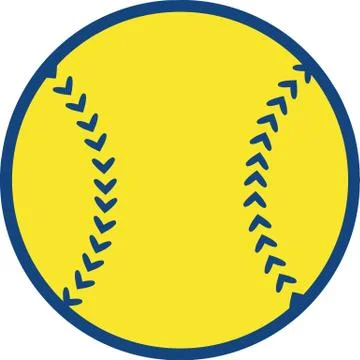 Yellow Baseball Ball. Stock-Illustration