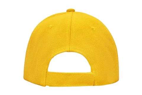 Yellow baseball cap back view isolated Stock Photos