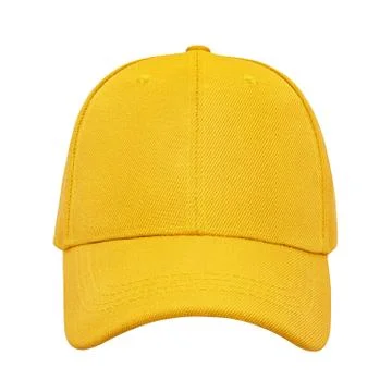 Yellow baseball cap isolated Stock Photos