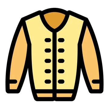 Yellow baseball jacket with buttons showing fashion and style Stockillustratie