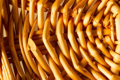 Yellow basket texture Stock Photos