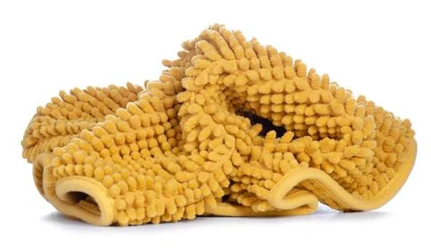 Yellow bath mat Stock Photos