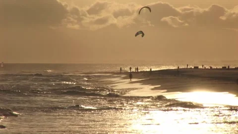 Yellow Beach Afternoon Stock Footage 315595642