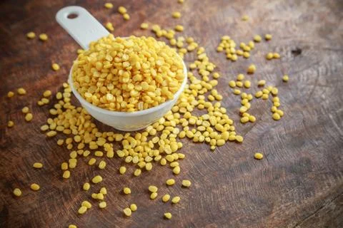 Yellow beans in cup Stock Photos