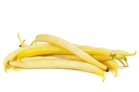 Yellow beans on white background Stock Photos