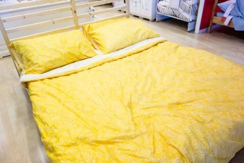 Yellow bed Stock Photos