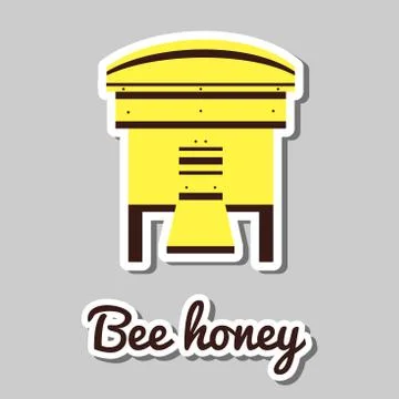 Yellow Bee House Stock Illustration