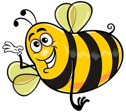 Yellow bee  Stock Illustration