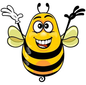 Yellow bee  Stock Illustration