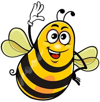 Yellow bee  Stock Illustration