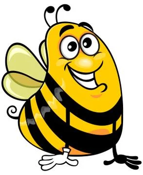 Yellow bee  Stock Illustration