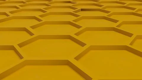 The Yellow Beehive  for Abstract Background concept 3d Rendering. Stock Illustration