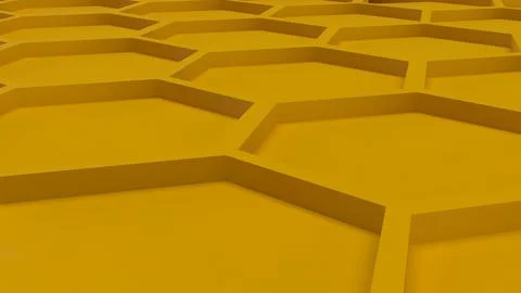 The Yellow Beehive  for Abstract Background concept 3d Rendering. Stock Illustration