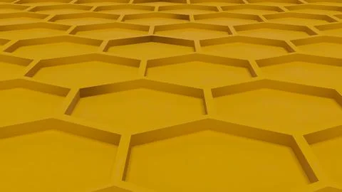 The Yellow Beehive  for Abstract Background concept 3d Rendering. Illustrazione stock