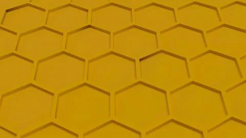 The Yellow Beehive  for Abstract Background concept 3d Rendering. Stock Photos