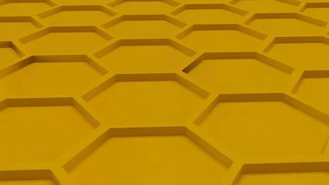 The Yellow Beehive  for Abstract Background concept 3d Rendering. Stock Photos