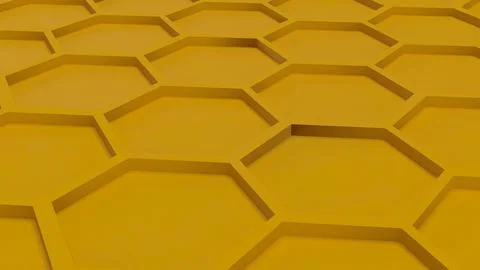 The Yellow Beehive  for Abstract Background concept 3d Rendering. Stock Photos
