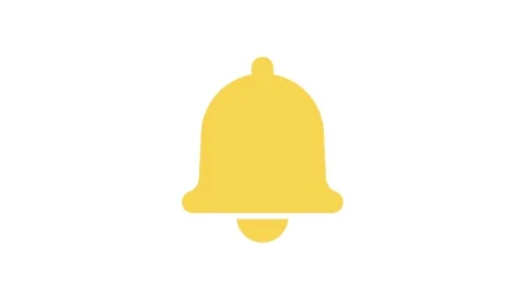 Yellow bell Beep alert schedule daily activities 库存影片 240595795