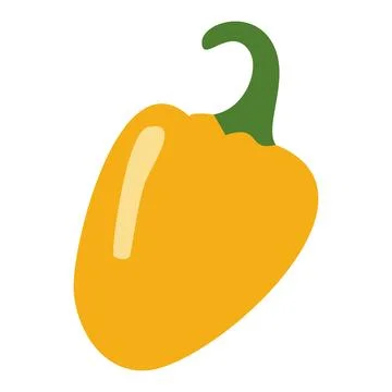 Yellow bell pepper icon. Vector Stock Illustration
