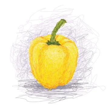 Yellow bell pepper Stock Illustration