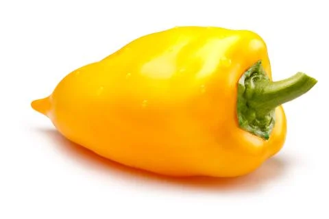 Yellow bell pepper, paths Stock Photos