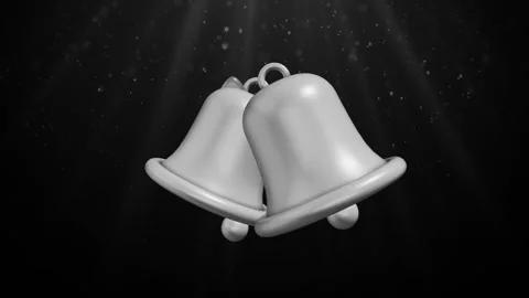 Yellow bell with red bow Loop Stock Footage 308020665