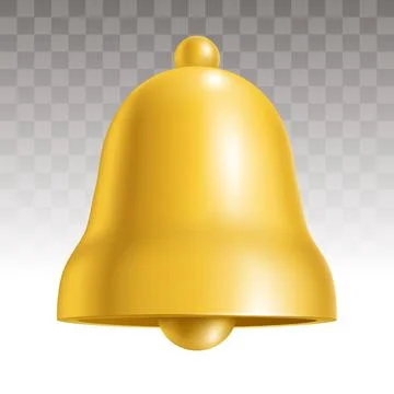 Yellow bell vector illustration isolated on white background Stock-Illustration