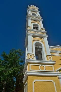 Yellow Belltower Stock Photos