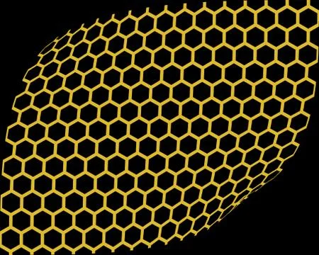 Yellow bent mesh Stock Illustration