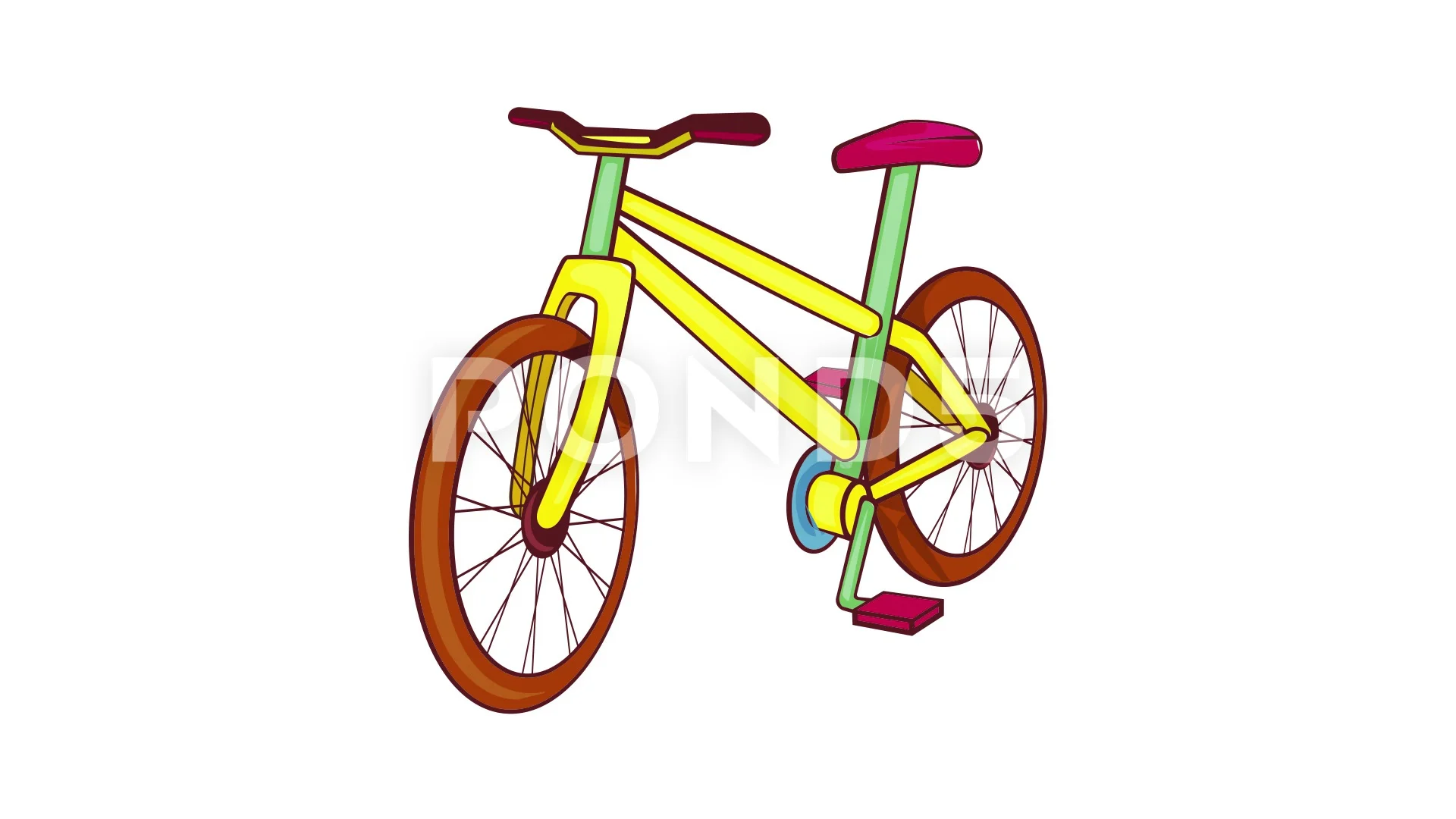 Yellow bike icon animation | Stock Video | Pond5