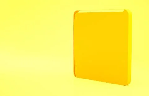 Yellow Binary code icon isolated on yellow background. Minimalism concept. 3d イラスト素材