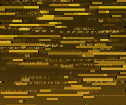 Yellow binary data texture 스톡 일러스트