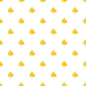 Yellow birch leaf pattern seamless Stock Illustration