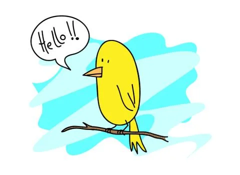 Yellow Bird Stock Illustration