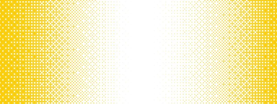 Yellow bitmap gradient texture. Fading pixelated 8 bit gradation pattern Ilustración de archivo