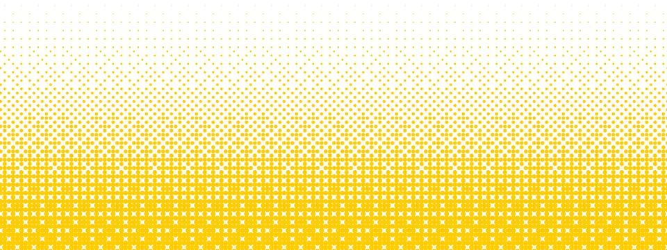 Yellow bitmap gradient texture. Fading pixelated 8 bit gradation pattern. Raster 스톡 일러스트