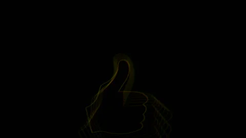 Like Yellow on black background Video stock 141667384