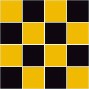 Yellow Black Chessboard Background Stock Illustration