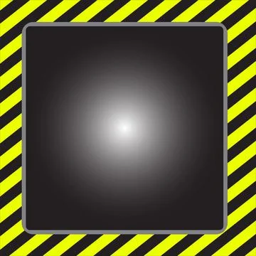 Yellow Black Construction Zone Border Background Stock Illustration