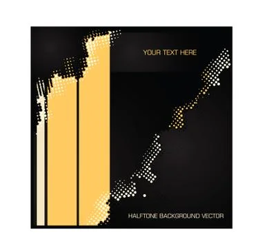 Yellow black halftone Stock Illustration