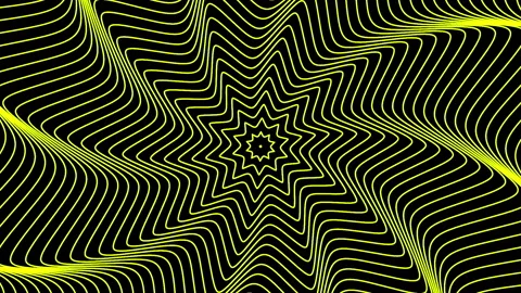 Yellow-black hypnotizing background. Motion.Fast-moving animation twitching in Stock Footage 205089222