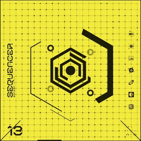 Yellow &amp; Black Icon Panel 08 Video stock 294039951