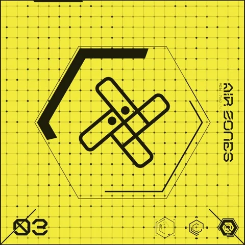 Yellow &amp; Black Icon Panel 18 Video stock 294040069