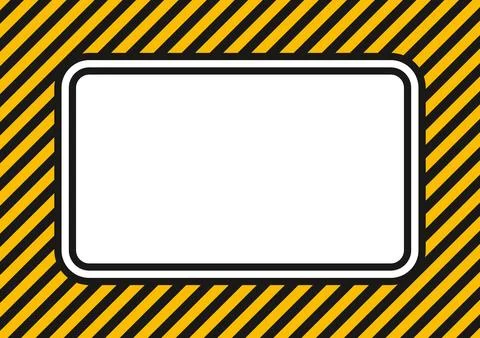 Yellow Black Striped Border Frame Design Stock-Illustration